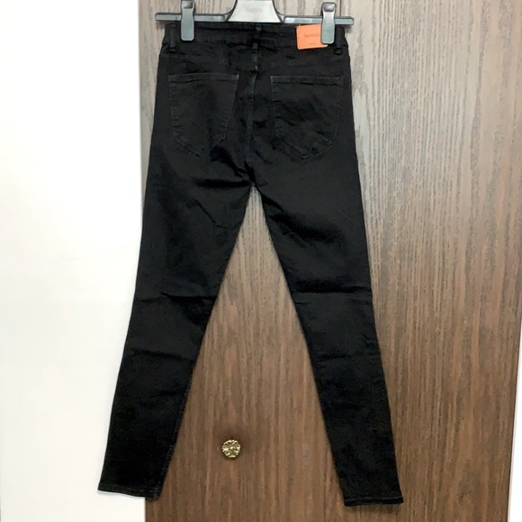 Zara Black Jeans with Red and White Stripes - Picture 2 of 4